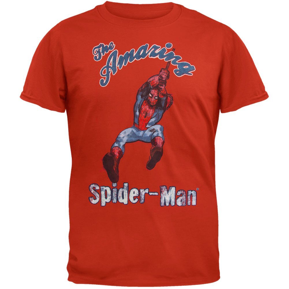 Винтажная мужская футболка Slim Fit Swinger с изображением Человека-паука, X-Large
