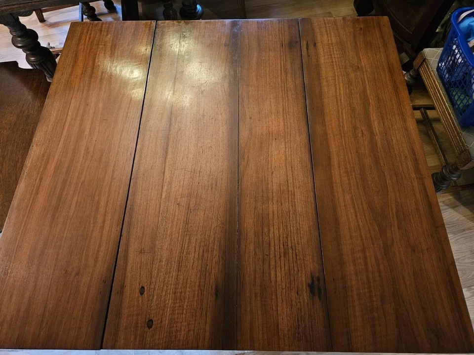 Solid Cherry Plantation Drop Leaf Pembroke Table with Drawer Circa Early 1800s - Image 4 of 4