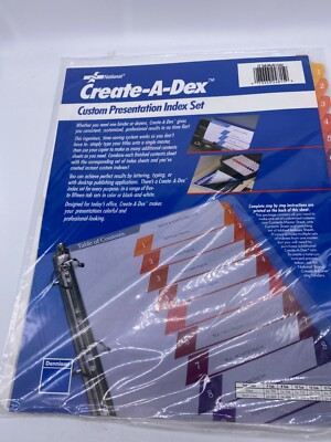 National Create A Dex Custom Presentation Index Set 15 Tab Multi Color