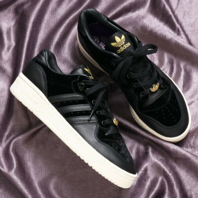 ADIDAS RIVARLY LOW EH0181 BLACK WHITE MENS LIFESTYLE VALVET PACK