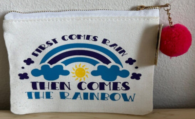 Customized Modern Expression Comestic fabric Pouch NWT