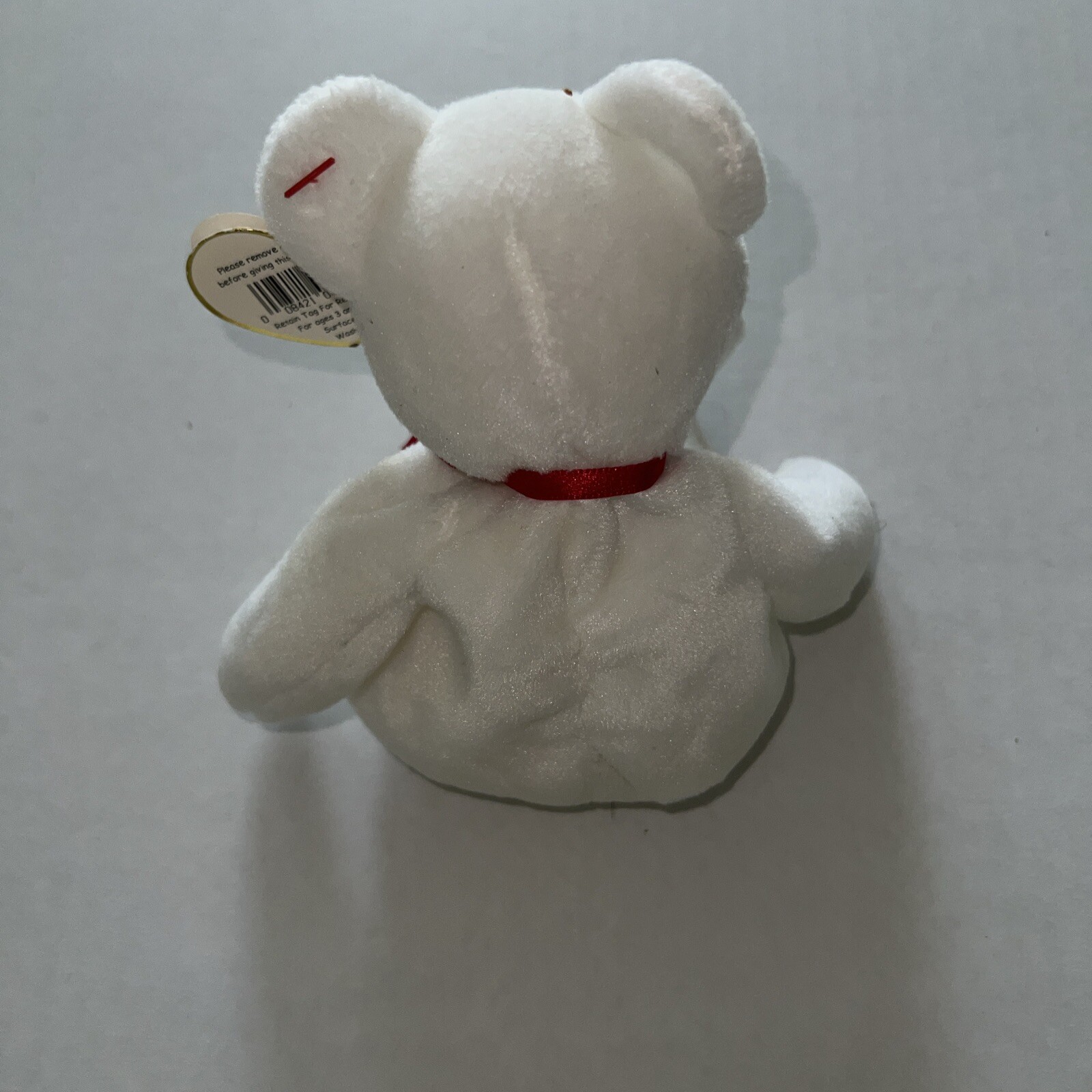NWT TY Beanie Baby Retired 1993 VALENTINO White Valentine Red Heart Bear MWMT thumbnail 3