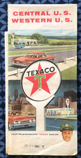Vintage 1964 Central & Western U.S. Map Texaco Oil Gas States Ad Advertising