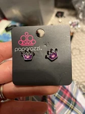 Adults, Girls, Teens~ 👑Crown Earrings 👑Purple~ NEW RELEASE 2021~ WOW