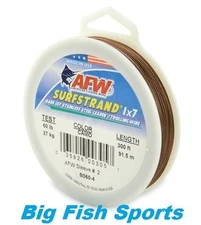 AFW SURFSTRAND Stainless Steel Leader Wire 60lb Test 300' #B060-4 FREE USA SHIP!
