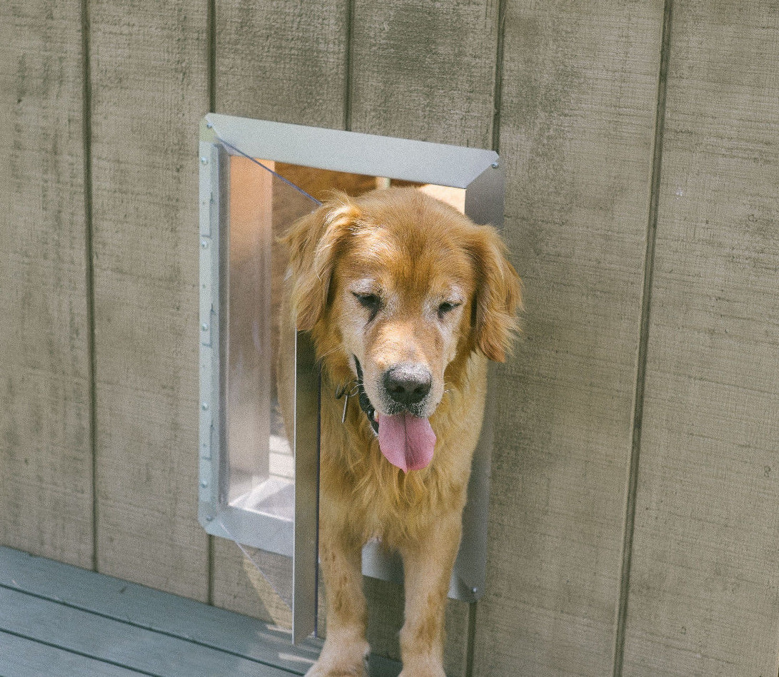 Dog Vue Kennel Door for indoor and outdoor dog kennels, dog houses and