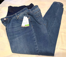 TIME  TRU Med Wash-5 Pkt-Skinny MATERNITY JEANS Comfort Belly Band-Size M 8/10