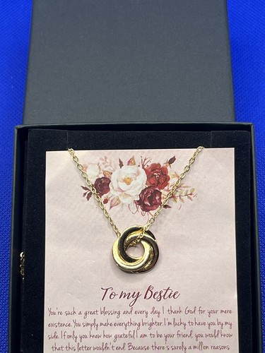 To My Bestie Collana Tono Oro Regalo per Amica/Migliore Amica con Scatola Natale - Foto 2 di 4