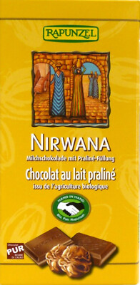eine 100g Tafel Bio Vollmilchschokolade Nirwana von Rapunzel
