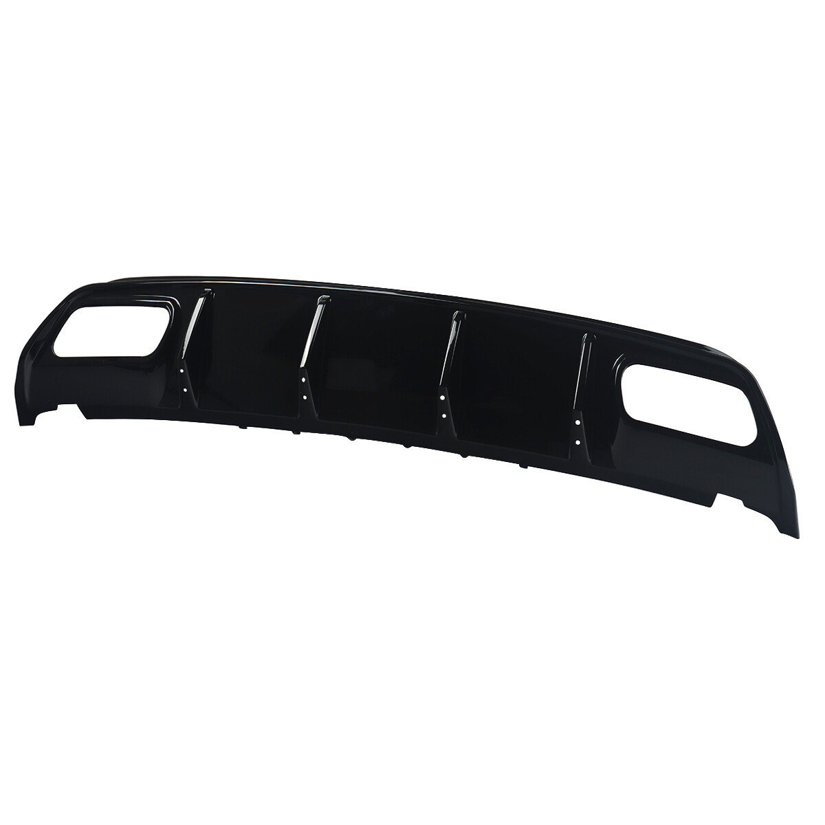 W176 A45 Rear Bumper Black Diffuser With 4-outlet Exhaust Tips For