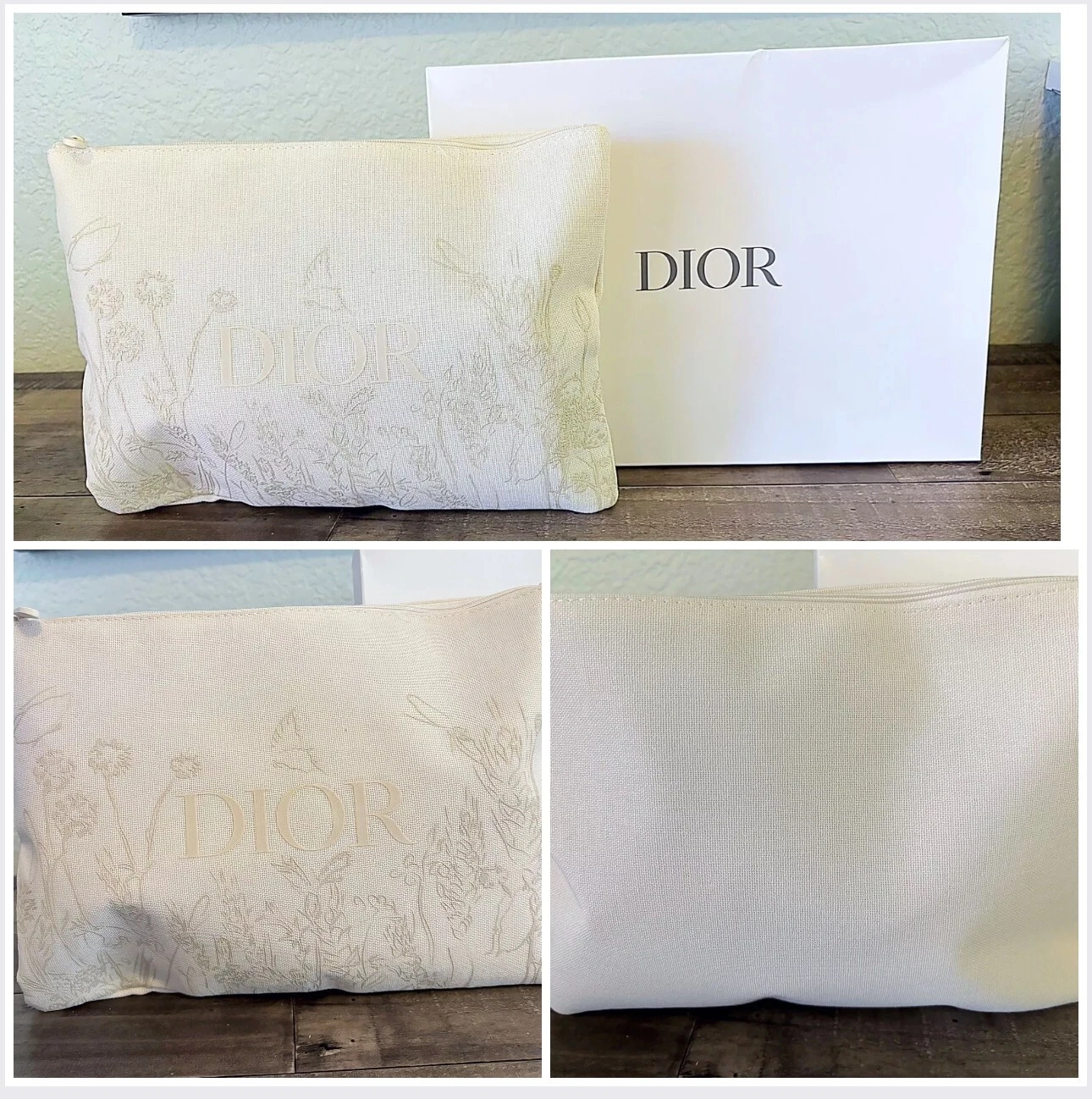 SAC POCHETTE CHRISTIAN DIOR CRÈME FLEUR DE PRINTEMPS DOUCE