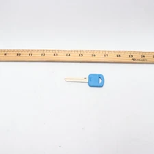 Uncut Key Blank Molded Plastic Head Blue H75PC
