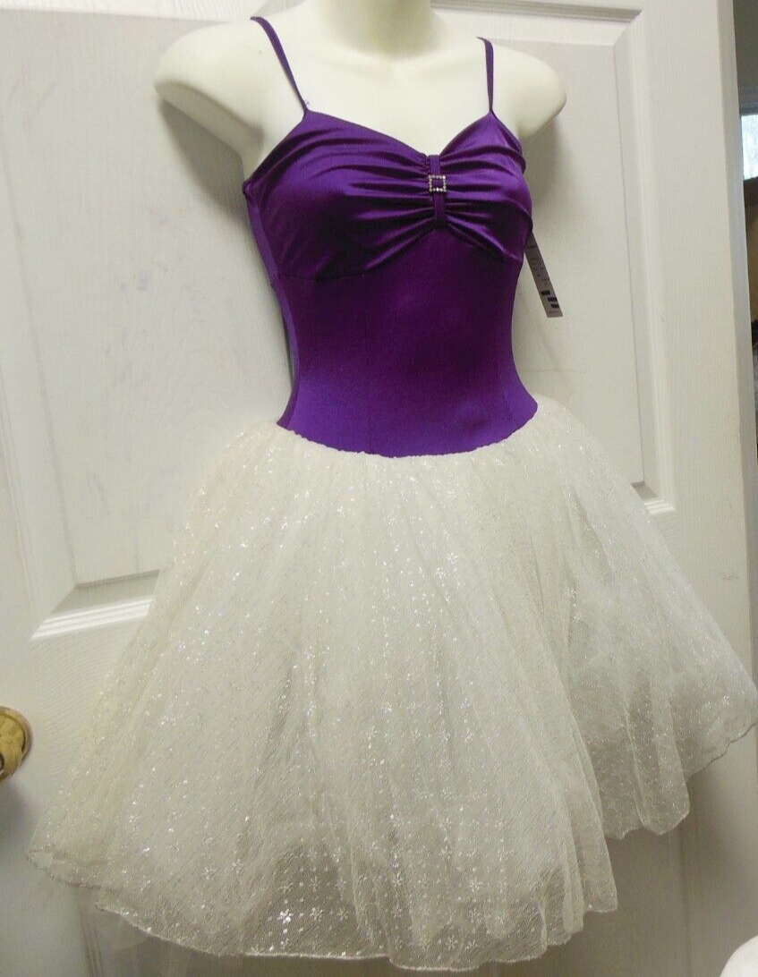 Body Wrappers Dance Tutu Dress Purple White Silver Shimmer Ladies M T6221 | eBay Body Wrappers Dance Tutu Dress Purple White Silver Shimmer Ladies M T6221 | eBay