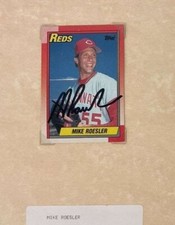 Mike Roesler Cincinnati Reds Signed Autographed 1990 Topps #203 Rookie Card