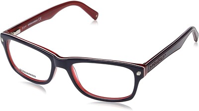 Dsquared2 DQ5113 092 Blue/Red Rectangle 54-17-145 Full Rim Women's Eyeglasses