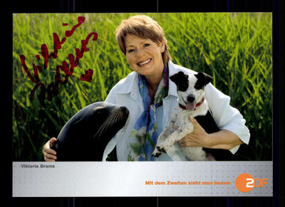 Viktoria Brams ZDF Autogrammkarte Original Signiert # BC 66947