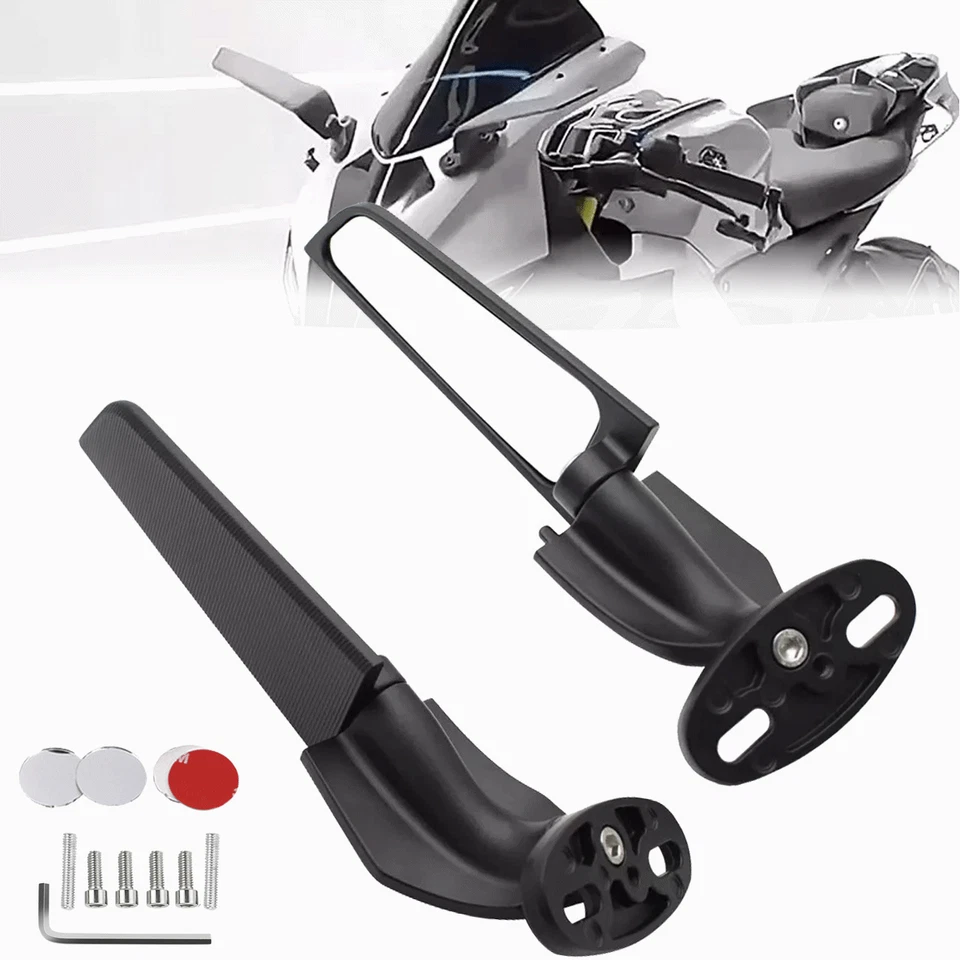 Espejos retrovisores laterales ajustables para Suzuki GSXR 600 750 1000 Foto 4 de 4