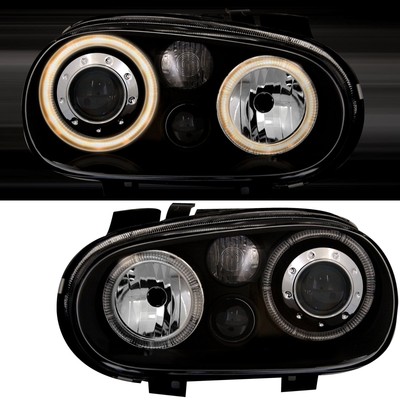 Faruri Pentru for VW Golf 4 IV 97-03 De Angel Eyes Negru Tuning De LPVW70EL XINO