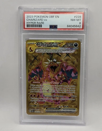 2023 POKEMON OBF EN CHARIZARD ex HYPER RARE #228 PSA 8 NM-MT