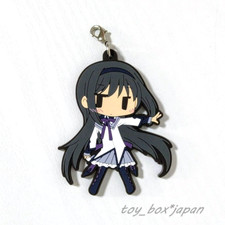 Puella Magi Madoka Magica Homura Akemi Rubber Mascot Charm Keychain Aniplex
