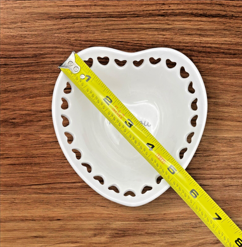 Russ Berrie "I Love You" Heart-Shaped Ceramic Dish - Vintage Valentine Decor - Picture 4 of 6
