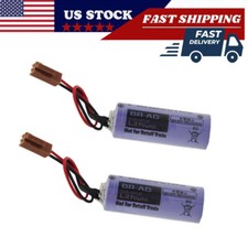 2PCS BR-AG 3V 1800mAh PLC CNC Battery Non-rechargeable Battery with Brown Plug