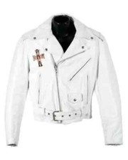 New GUNS N ROSES WHITE LEATHER JACKET - AXL R...