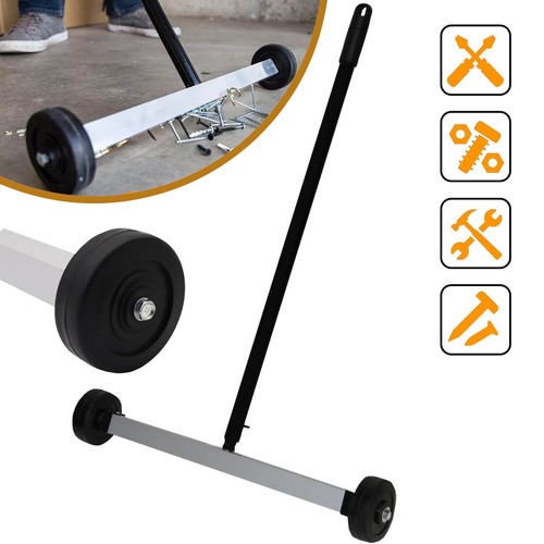 Rolling Magnetic Sweeper Nail Magnet Sweeper Nail Pickup Sweeper with Wheels