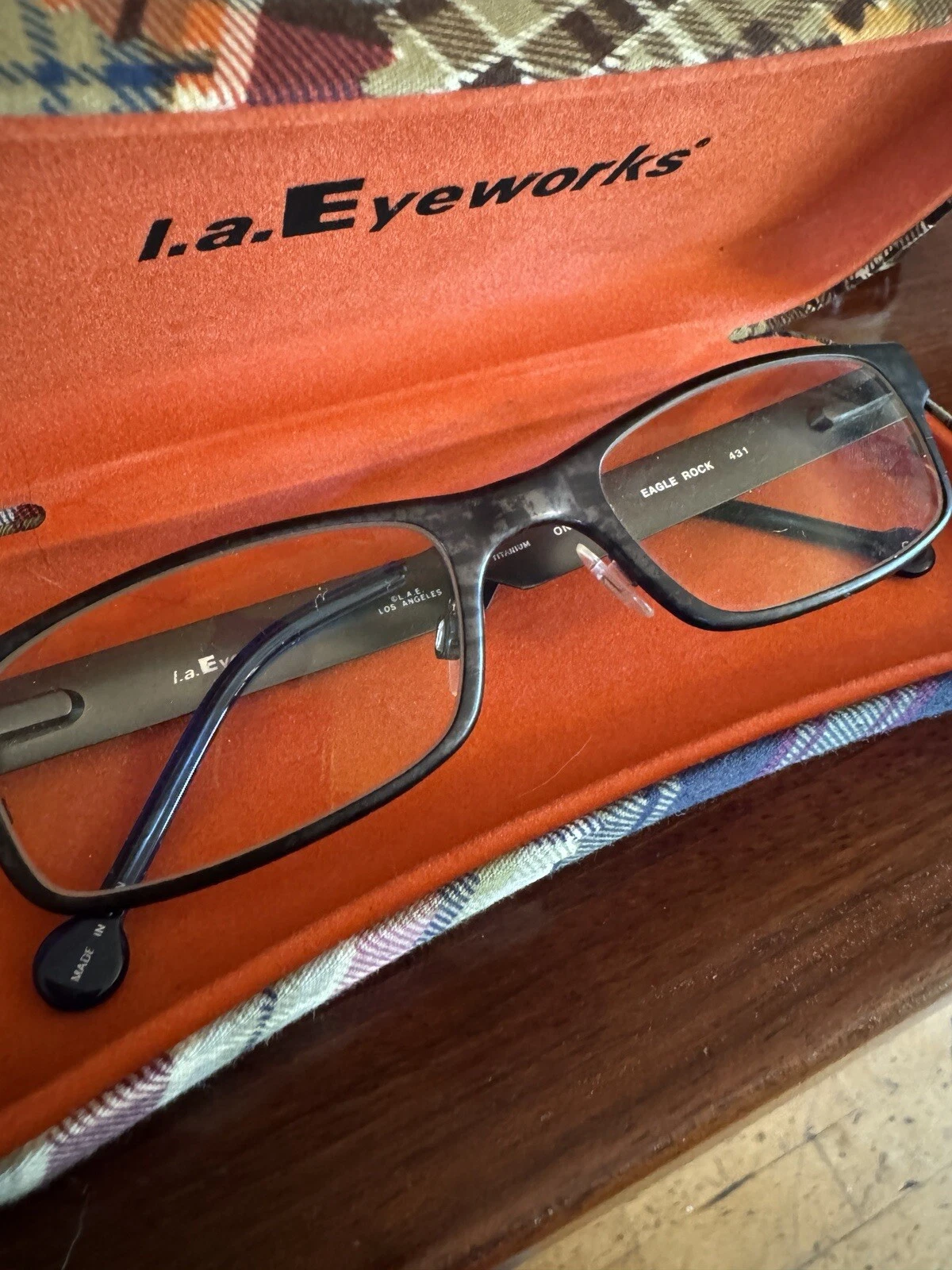 RARE  la eyeworks titanium by One Pair Eagle Rock 431 Blue