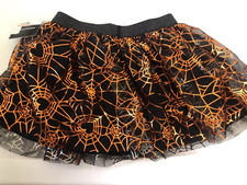  CELEBRATE  GIRLS  HALLOWEEN FOIL PRINTED TUTU SKIRT  SIZE 3T 
