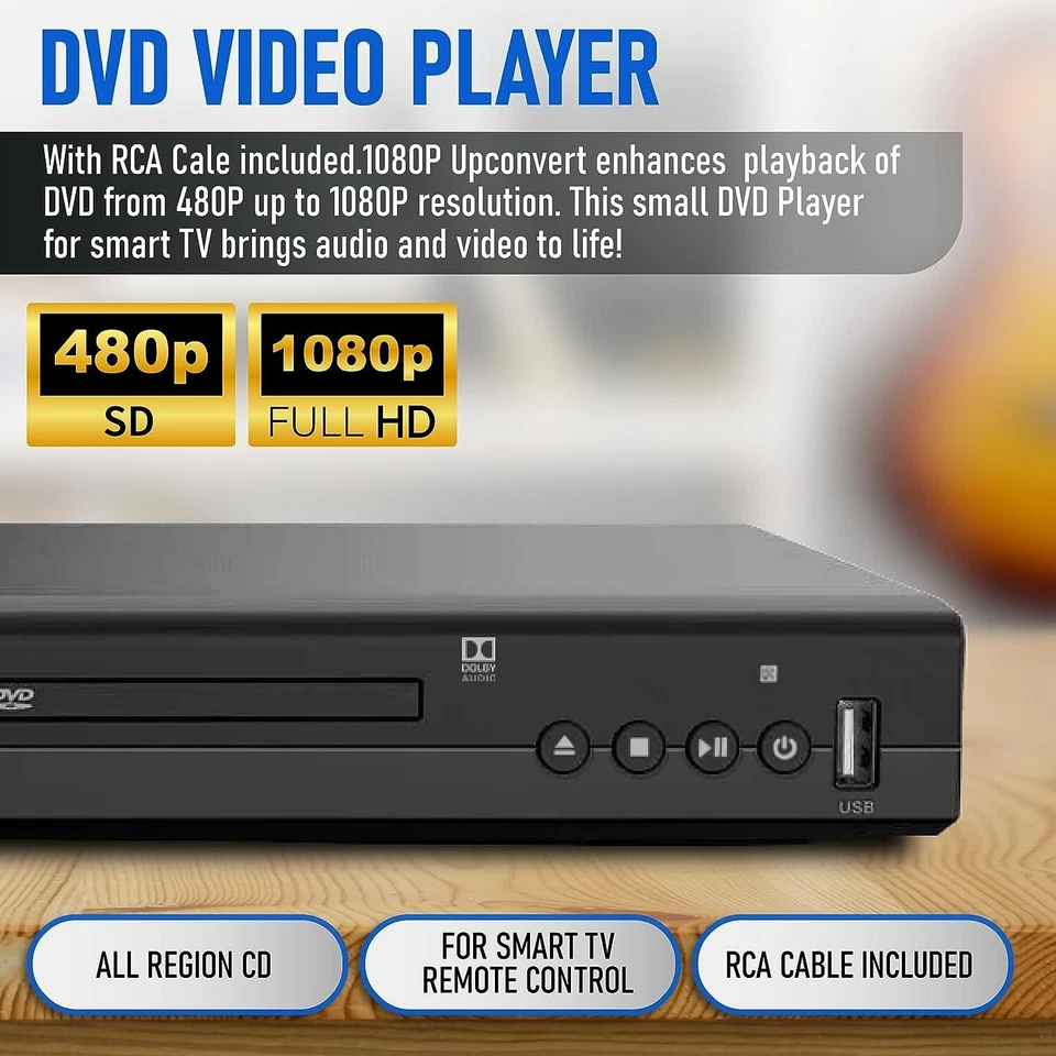 Philips DVD Player for Smart TV. Compatible with CD, DVD, MP3 + Remote Control - Image 2 of 4