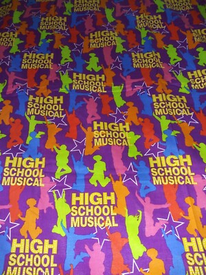 Disney For Springs Creative  High School Musical ''JUMP'' Cotton Fabric 5 Yards