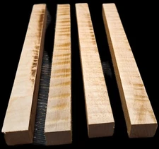 TWENTY (20) 12" LONG CURLY MAPLE PEN / SPINDLE LATHE WOOD LUMBER BLANKS