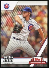 2024 Topps JUSTIN STEELE International Trading Card Day Cubs SGA 8/3/24 CHC-3