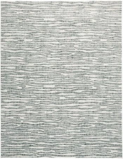 5' X 8' Gray Green And Ivory Striped Distressed Stain Resistant Area Rug