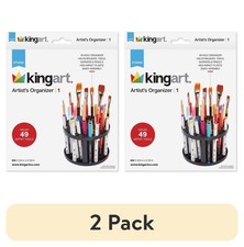 2 pack Plastic Pencil  Brush Holder Desk Organizer Pens Paint Brushes