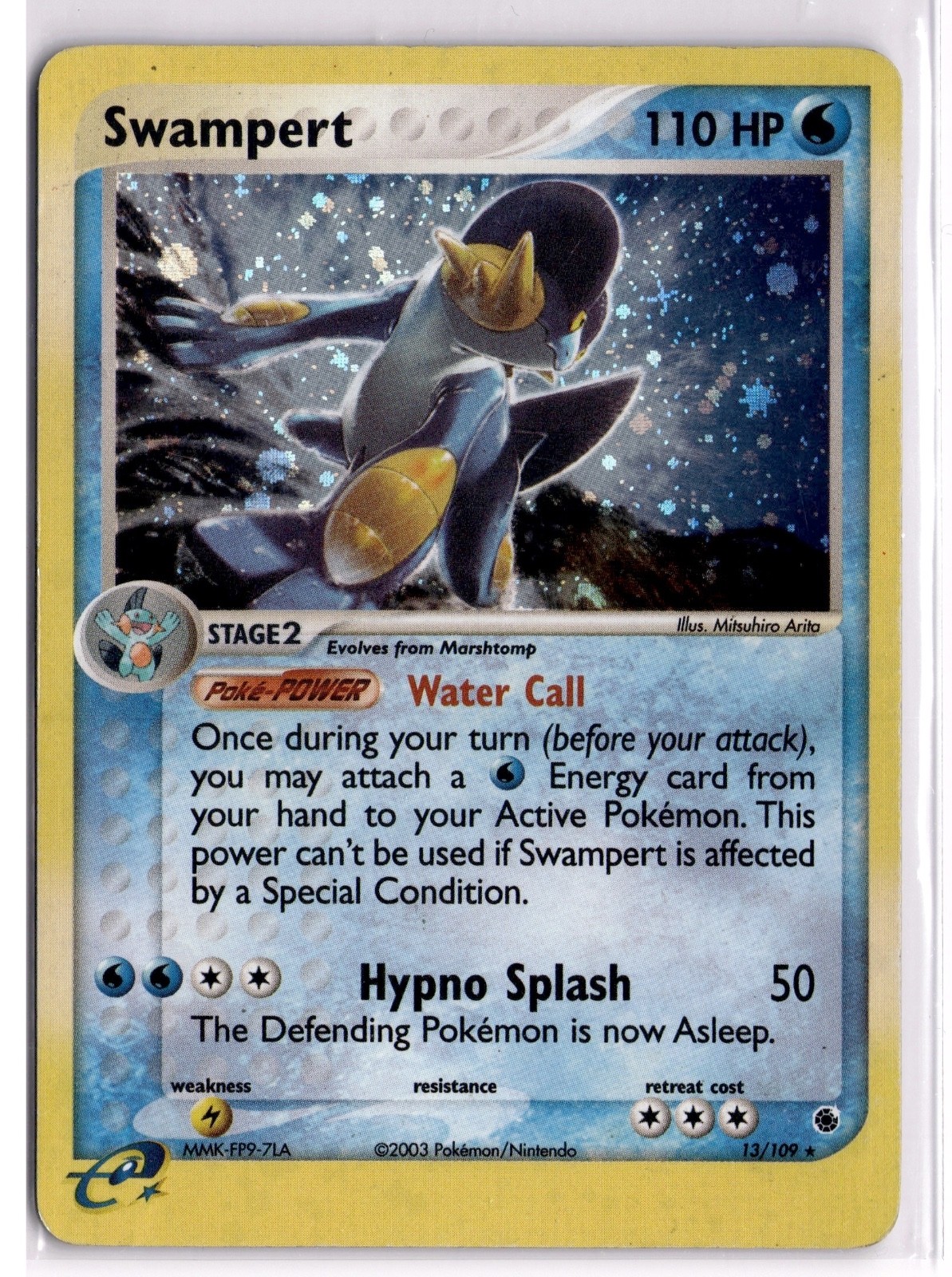 Swampert - Holo Rare Ruby and Sapphire RS Water Holo 13/109 2003 MP