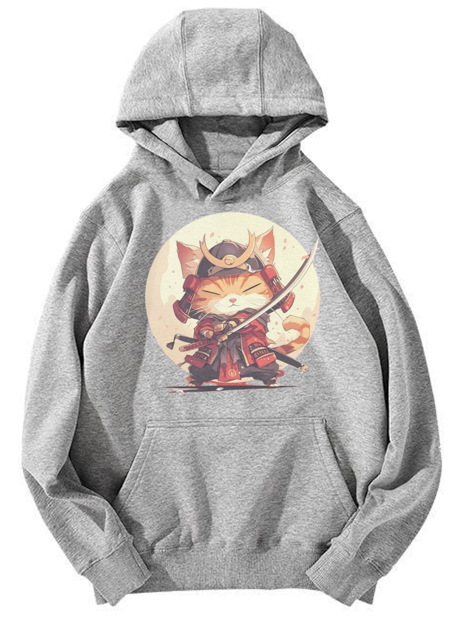 Samurai Cat Graphic Unisex Hoodie