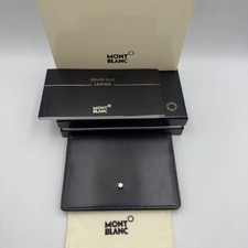 Montblanc Meisterst ck Black Leather Card Case Ticket Passcase Business Unisex