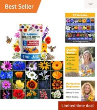 Wildflower Seeds Mix - 110,600+ Seeds 3 oz, 21 Varieties, Non-GMO Wild Flower... 111.95 per gallon