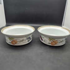 Dansk International Umbrian Fruit Cereal Bowls 6 3/4" set of 2 EUC