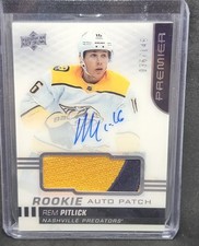 2019-20 Upper Deck Premier Rookie Auto Patch 036/149 Rem Pitlick #AR-RP