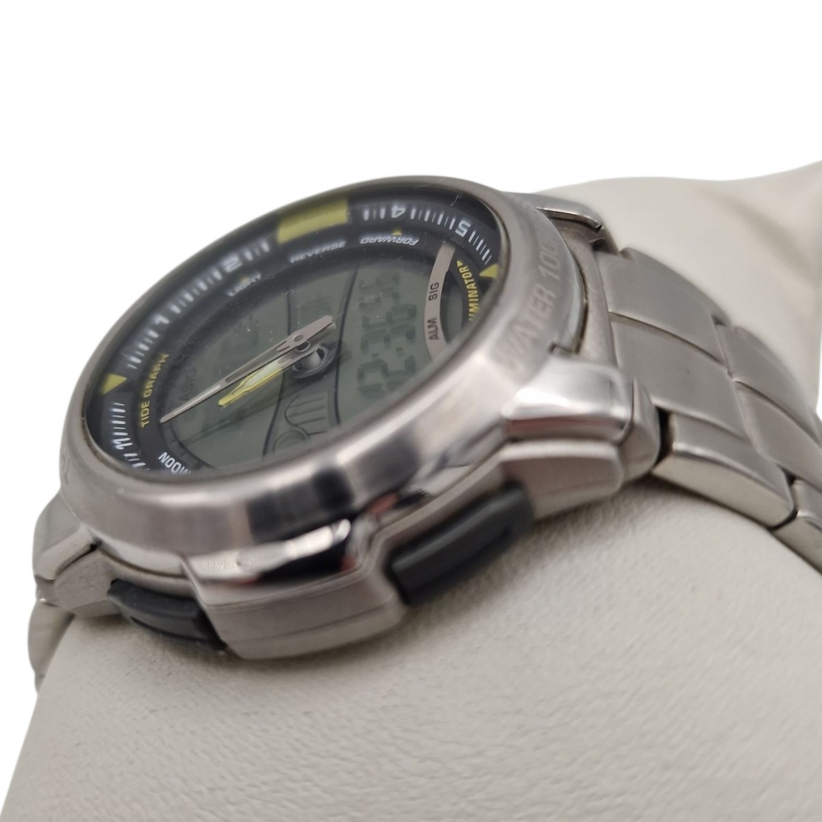Casio AQF-100 Thermometer Tide Graph Moon Phase Analog Digital 