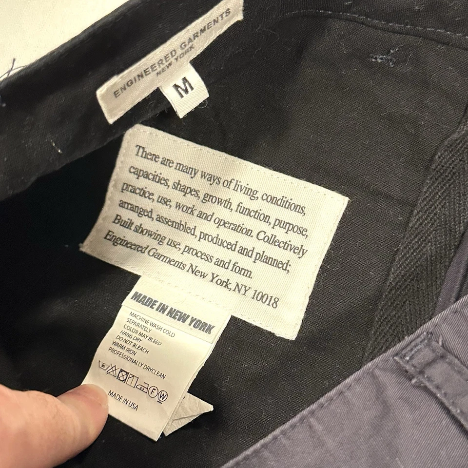 Engineered Garments Ghurka Shorts Navy Cotton Size M Medium - Image 4 of 4