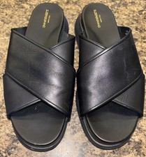Cole Haan 2 Zero Grand Shoes Woman Leather Sandals Black Size 7B