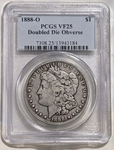 1888-O Vam-4 Hot Lips PCGS VF25 Morgan Silver Dollar DDO Doubled Die Obverse