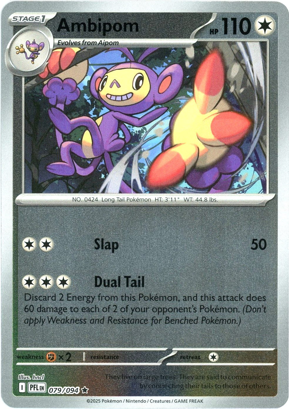 Ambipom 079/094 (Reverse Holo) - ME02 Phantasmal Flames PFL - Pokemon - NM/M