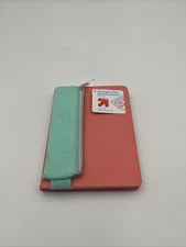 New Up & Up Journal with Pencil Pen Pouch Coral & Mint 5" x 7" 96 Page Notebook