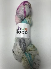 Hue Loco Phyllis Hand Dyed Superwash Verigated Yarn Sock Merino Fingering