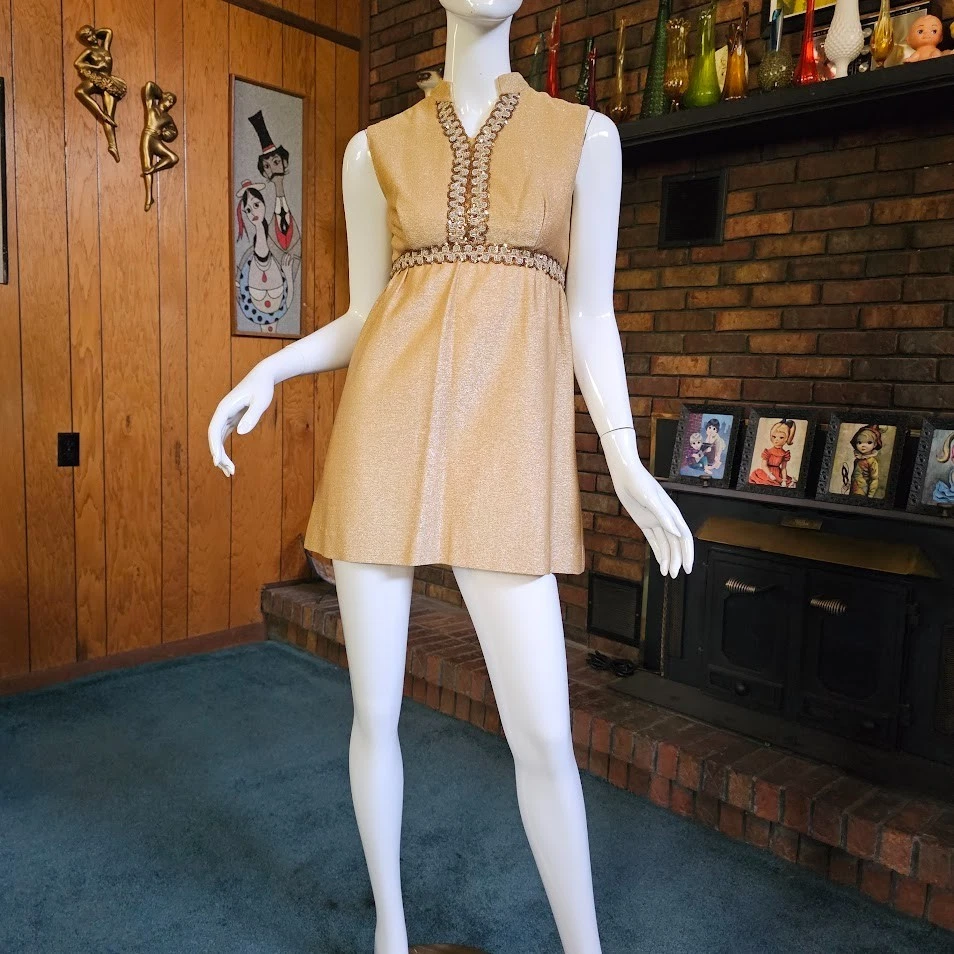 Mod/GoGo Gold Vintage Dresses for Women for sale | eBay